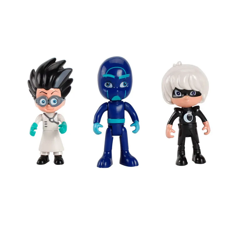 3 комплекта PJ Маски мультфильм гибкие конечности аниме персонаж Pj Catboy Owlette Gekko картонные Фигурки игрушки подарок для детей P05