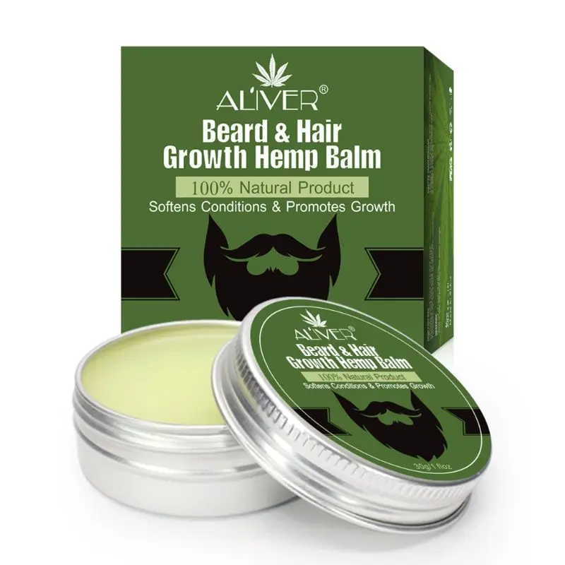 30g Men Organic Beard Hair Growth Plant Oil Balm Moustache Repair Wax Styling Moisturizing Smoothing Nutrition Conditioner | Красота и
