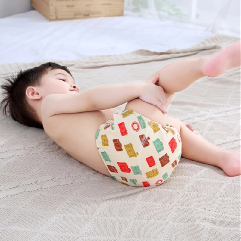 Hot 6 Layer Waterproof Reusable Cotton Baby Training Pants Infant Short Underwear Cloth Baby Diaper Nappies Panties for Children