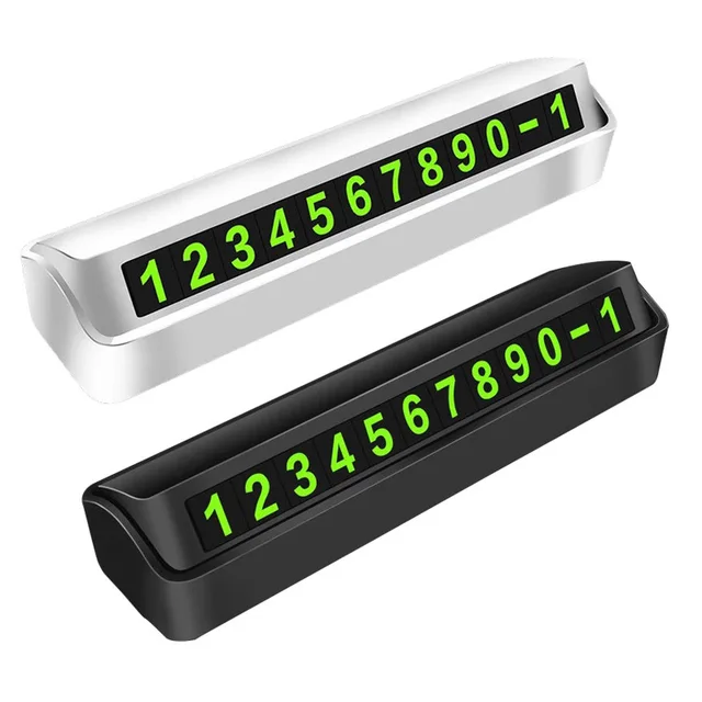 자동차 전화 번호 카드 자동차 스티커 빛나는 임시 주차 카드 플레이트 자동차 숨겨진 정지 신호 자동차 액세서리 자동차 스타일링
