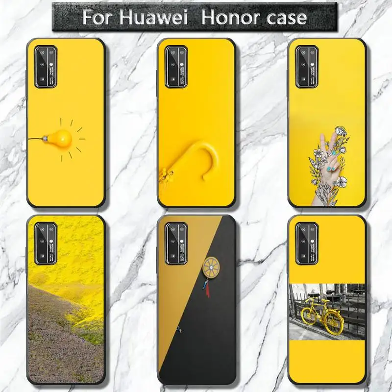 Custodia Per Telefono Gialla Per Huawei Honor 30 Lite 30 20 10 Pro Lite View 10 9 8C 5A Play 8X Honor Cover Per Telefono