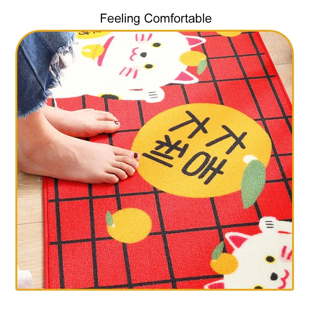 Коврик для ванной комнаты коврик устойчивость к скольжению Кот приносящий удачу нейлон кухня Спальня украшение дома