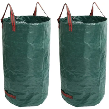 

Yard Waste Bags Reusable Lawn and Leaf Bags with 4 Handles 2-Pack Garden Waste Bags