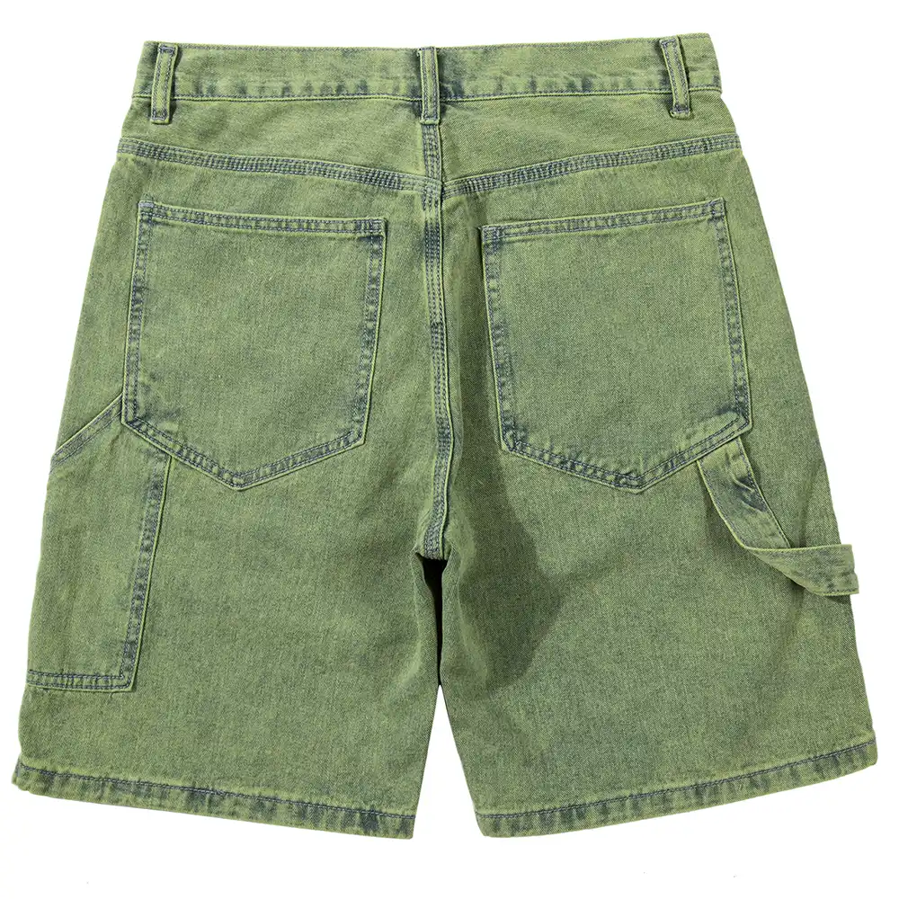 green denim shorts mens