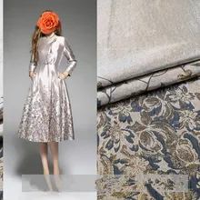 SASKIA 150 см/лот позиция парча жаккардовая ткань пряжа краситель металлик цветок ткань для платья одежда шитье синий пэчворк Diy