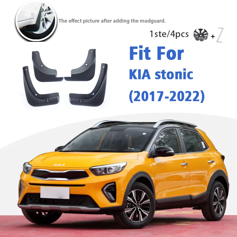 Mudguard For KIA stonic 2017-2022 Front Rear 4pcs Mudflaps Mudguards Car Accessories Auto Styline Splash Guard Fender Mud Flap | Автомобили