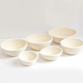 

Bread Proofing Basket Round Oval Baking Cake Pans Proving natural health Rattan Country Bread Basket Fermentation With cloth bag