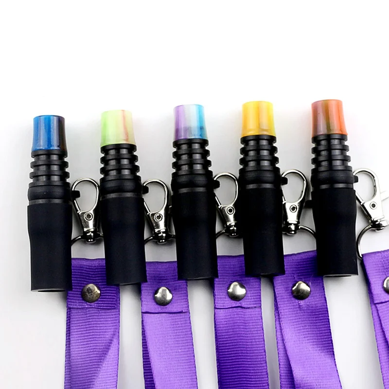 

Luminous Hookah Mouthpiece with Hang Rope Strap Reusable Hookah Shisha Mouth Tips Silicone Resin Luminous Water Pipe Mouthpieces