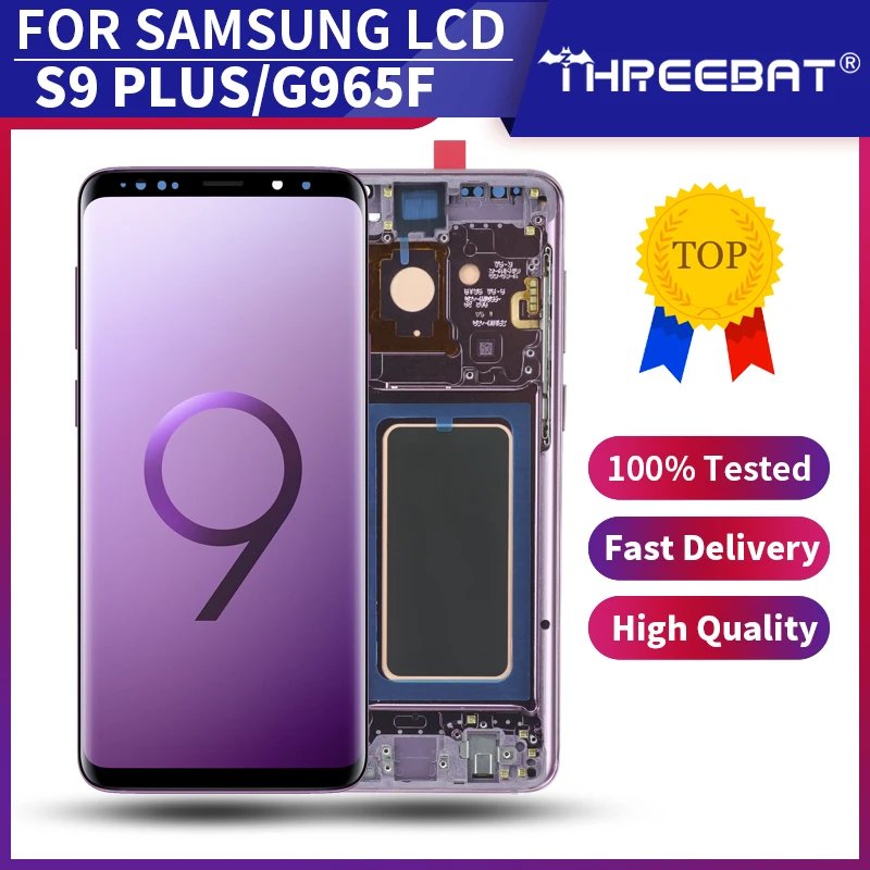 6 2 &quotНовый Super AMOLED Замена для SAMSUNG Galaxy S9 PLUS ЖК сенсорный экран дигитайзер с рамкой +