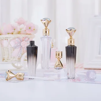 

Portable Lip Gloss Tube Packaging Luxury Diamond Lip Gloss Tubes Empty Lip Gloss Bottle Containers Refillable Lipgloss Bottles