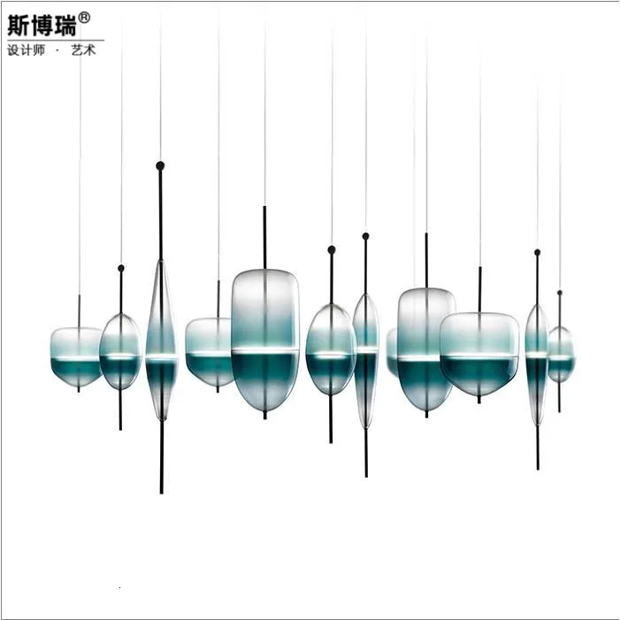

Lamp Glass Gradual Change Northern Europe Arts Bedside Bar Counter A Chandelier Personality Originality Lamps And Lanterns