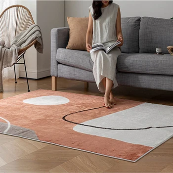 

Nordic Concise Carpet for Living Room Thick Plush Carpet Bedroom Decorative Home Coffee Table Floor Rug Study Tatami Bedside Mat