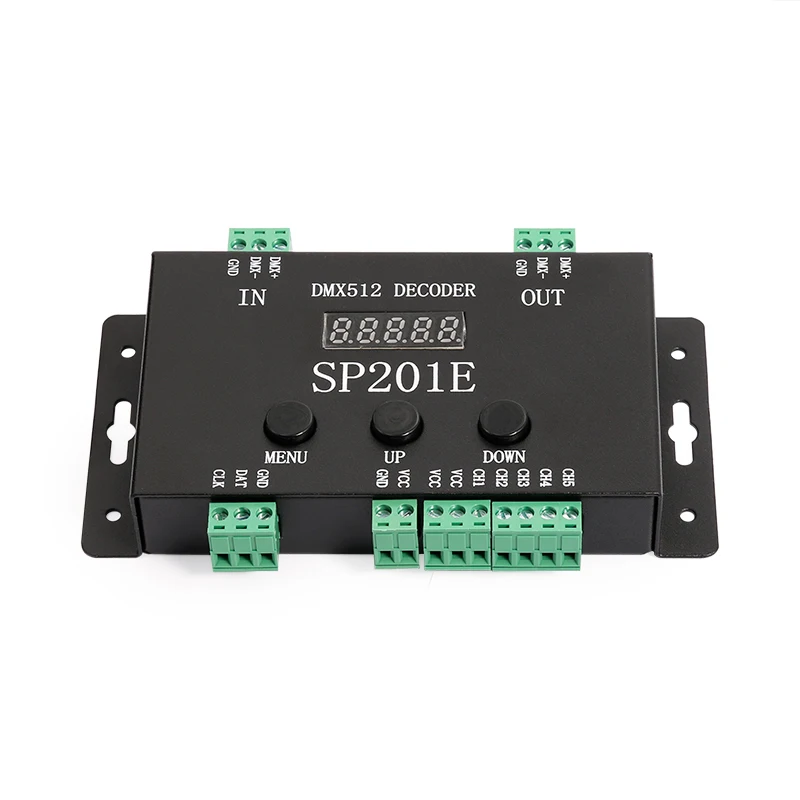 DC5-24V 5CH RGBWW DMX512 драйвер, декодер DMX512 с широким напряжением, DMX-SPI/ШИМ декодер, многофункциональная передача сигнала, адресуемый