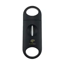 Новинка 1 шт. Cohiba Cigar V-Cut Cigar Cutter из нержавеющей стали черная машинка для стрижки сигар аксессуары для сигар