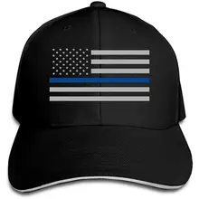 Тонкая бейсболка с надписью «Police Lives Matter» и флагом синего цвета для мужчин и женщин