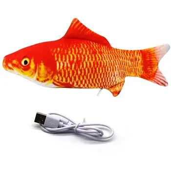 

1 pcs Simulation electric jumping fish Net Red Fish Simulation Electric Fish Pet Toy Fish plush children's toys