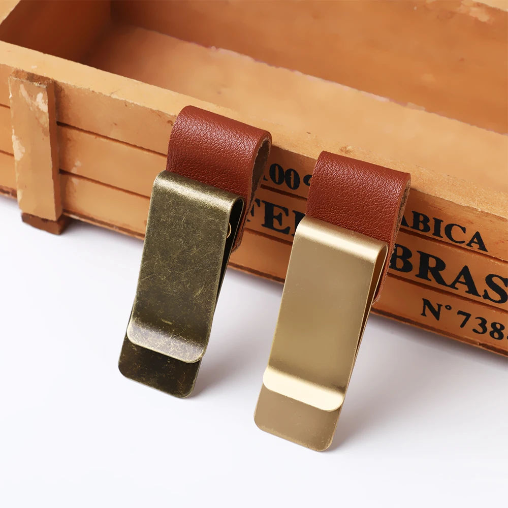 Metal Leather Pen Holder Brass Stainless Steel Pencil Clip Vintage Dairy Notebook Pen Holder Spiral Loose Leaf Memo Clip 1Pc memo holders pen clips