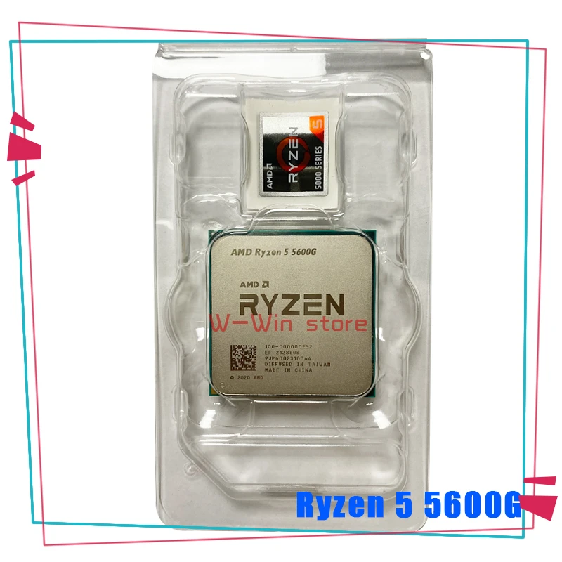 AMD Ryzen 5 5600G R5 5600G 3.9GHz Six-Core Twelve-Thread 65W CPU Processor L3=16M 100-000000252 Socket AM4 new but no fan best processor for laptop