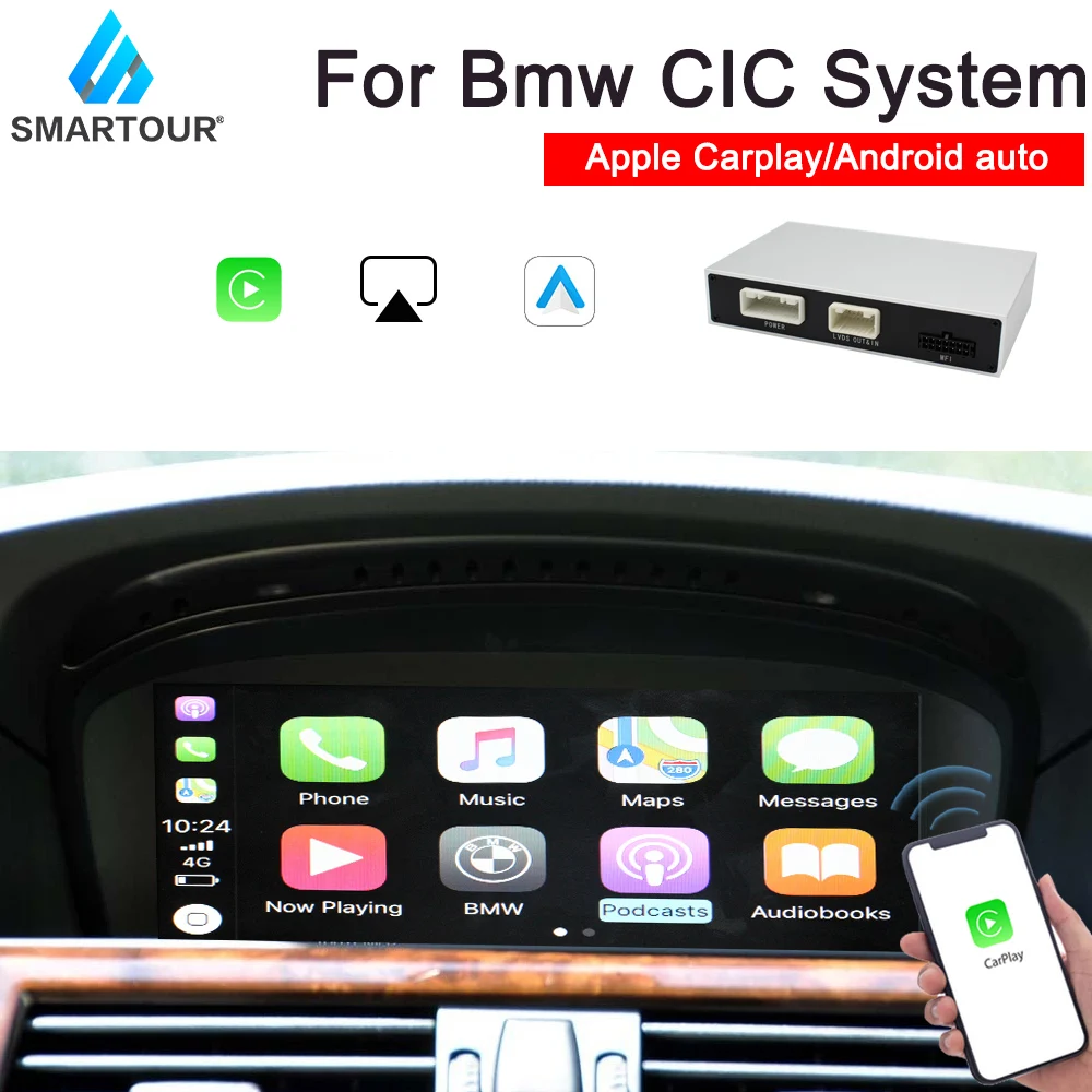 Smartour беспроводной CarPlay для IOS/Android автомобильный интерфейсный бокс BMW E60 E70 E71 E84 F01 F02