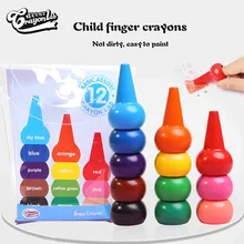 Новинка, Обучающие игрушки, 12 цветов, карандаши для пальцев, детские развивающие игрушки, карандаши, креативные Обучающие принадлежности, кисть для рисования, ручка