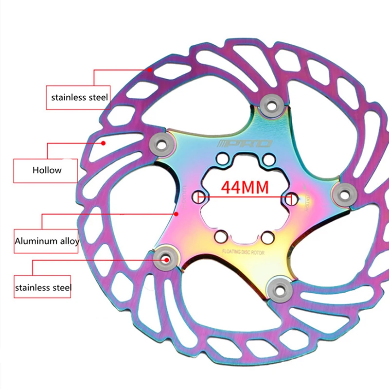 Colorful Floating Disc bike brake Rotor 140/160/180/203mm Six Nail Disc Brake Plate mountain bicycle disc brake bicycle disc brake bike brake rotor mountain bike disc brake