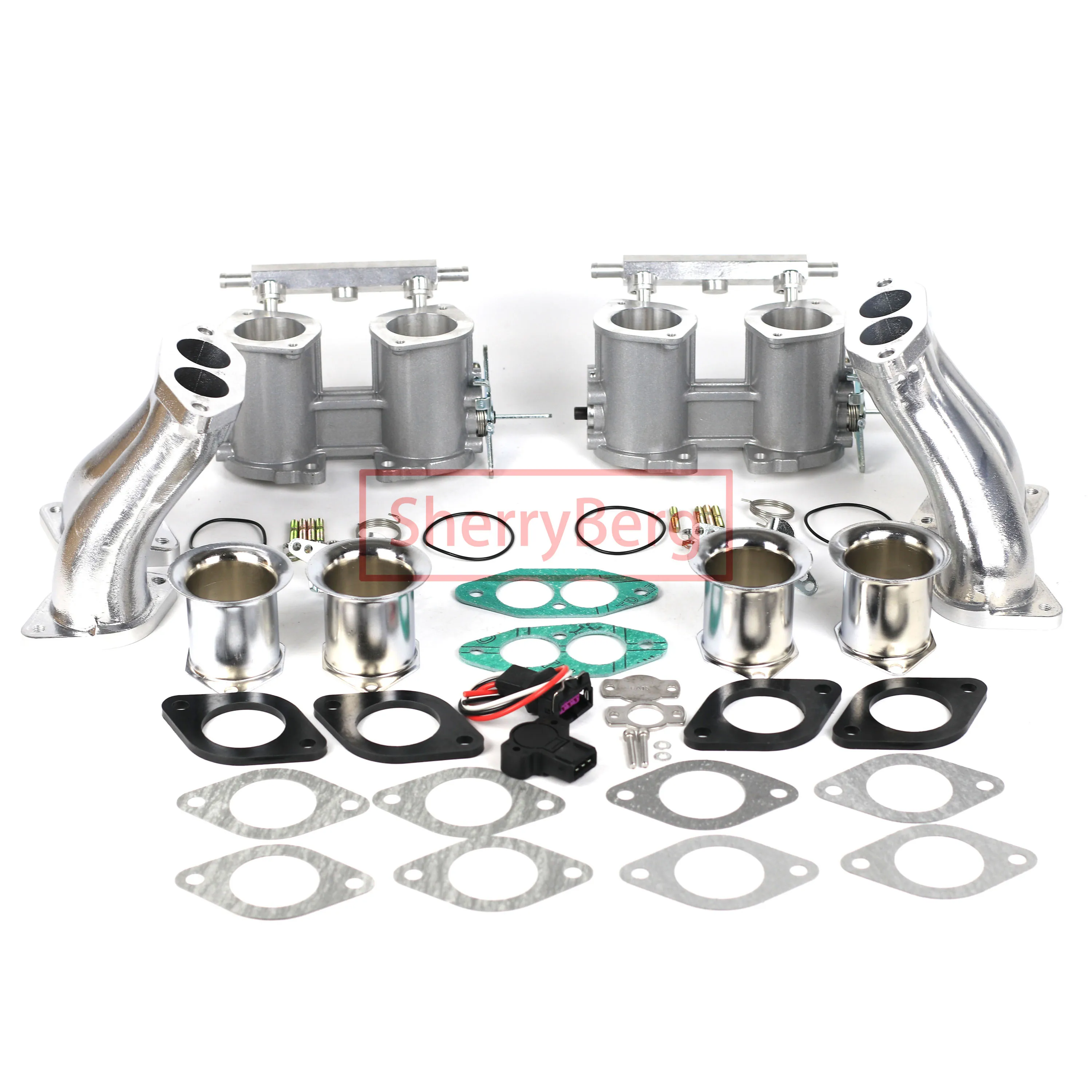 SherryBerg 42MM 42IDF TBS Throttle Bodies SET Air Horns Mainfold