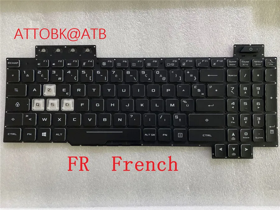 Teclado para Notebook com Retroiluminação Rgb Asus Tuf Fx505dt Fx505 Fx505dy Fx95 Fx705g Fx505gm Fx95g Espanhol Árabe Francês kr nd - Imagem 2