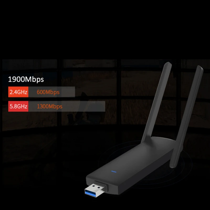 1900 м USB беспроводной адаптер высокой мощности двухдиапазонный Wifi скоростной внешний адаптер сетевые карты Новое поступление
