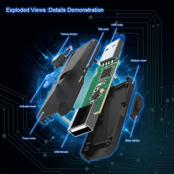 

Wireless USB Controller Converter Wired Bluetooth Handle Adapter for Switch/PS4 L41F