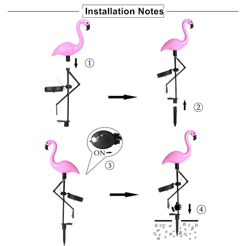 1-4 года шт. современный светодиодный солнечный наружный водонепроницаемый садовый светильник 3V Фламинго светильник лужайки для Солнечная энергия лампы для украшения виллы