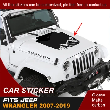 

Car Sticker Car Hood Bonnet Mountain Graphic Vinyl Modified Decoration Car Decals Custom Fit For Jeep Wrangler 2018-2007