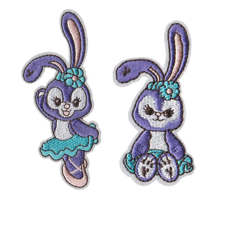 

Disney StellaLou Patches for Kids Diy Stickers rabbit Iron on Clothes Heat Transfer Applique Embroidered Applications Clothing