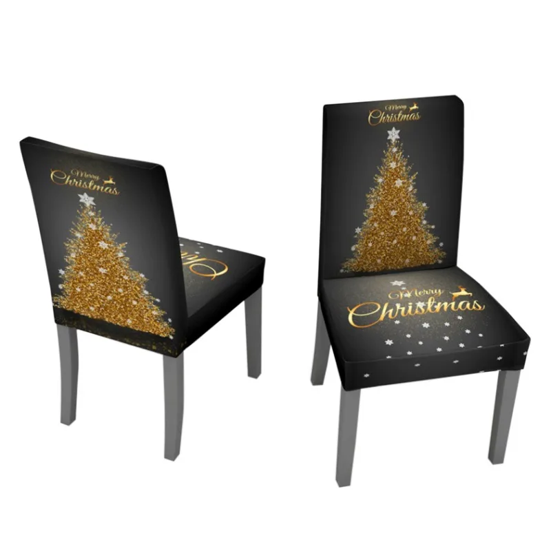 Новогодняя Рождественская набивная скатерть/эластичные короткие эластичные чехлы на кресла Slipcover Защитная крышка моющаяся скатерть - Цвет: A1