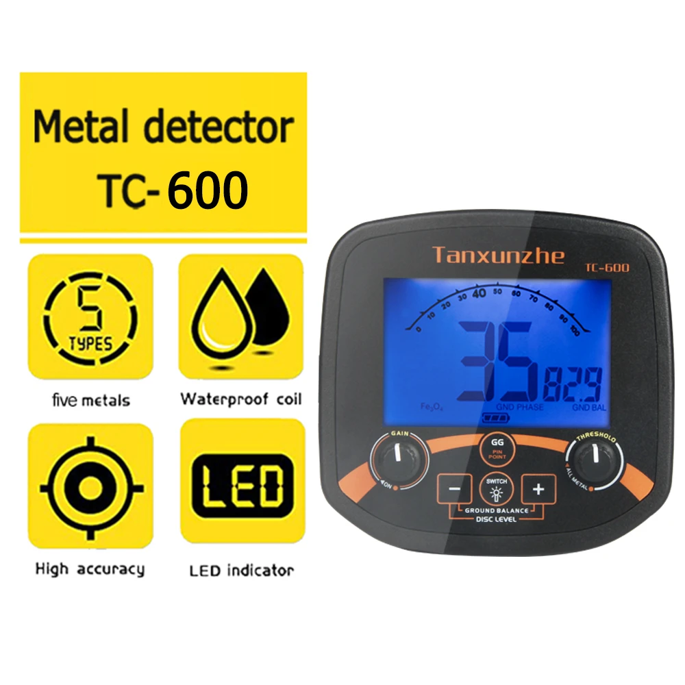 Tanxunzhe Tc-600 Metal Detector Single Host 19.2khz High Frequency ...