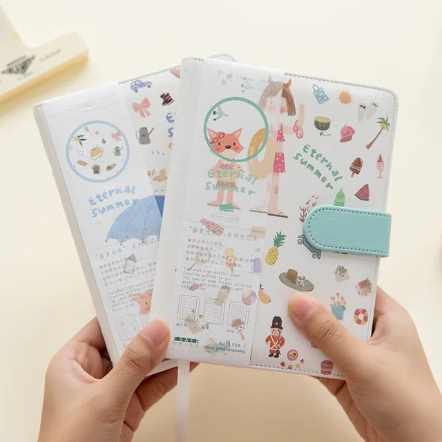 Macaron Fresh Full-color Page Hand Ledger Illustration Inner Page Journal Weekly Monthly Schedule Notepad