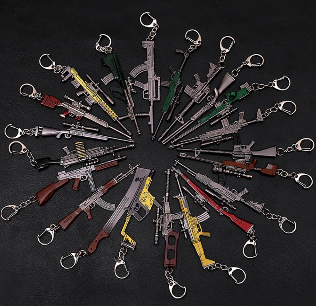 Pubg武器モデル100,98k銃,3レベルヘルメットキーホルダー,戦場,awmakm