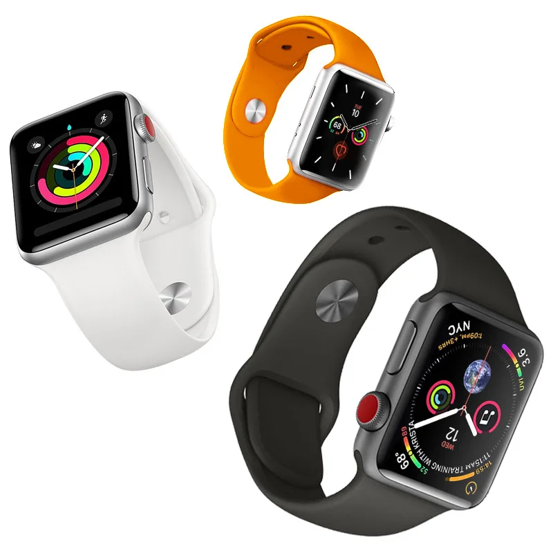 

Original For Apple Watch Silicone Loop Band Strap 42mm 38mm Iwatch 5 4 3 2 1 Link Bracelet Magnetic Buckle