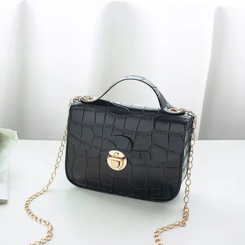 

2020 Women Small Crossbody Bag Classic Crocodile Pattern Shoulder Handbags Lightweight Chain Strap Messenger Purse сумка женская