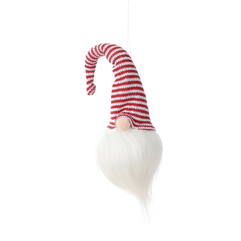 

Christmas LED Light Striped Cap Faceless Doll Little Figurine Ornament Decoration Nordic Shine Gnome Old Man Dolls Xmas Decor