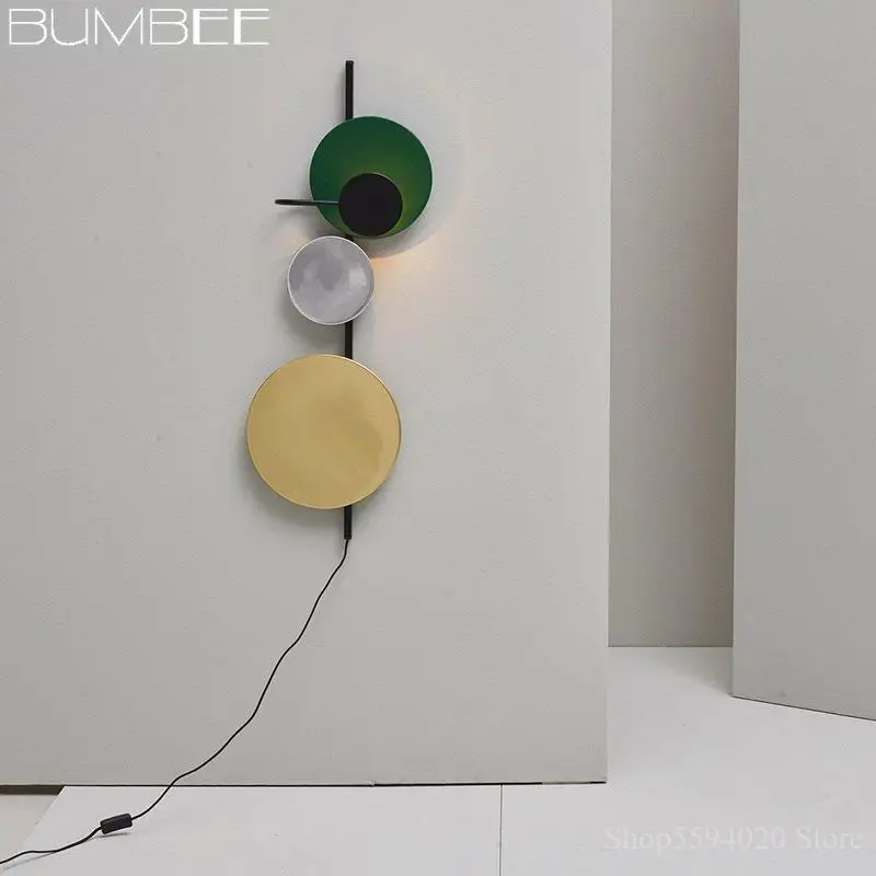 Скандинавский цветной роскошный светодиодный настенный светильник s для дома