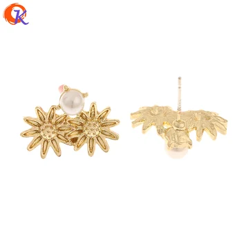 

Cordial Design 100Pcs 13*19MM Jewelry Accessories/Earring Findings/Imitation Pearl/Flower Shape/Hand Made/DIY/Earrings Stud