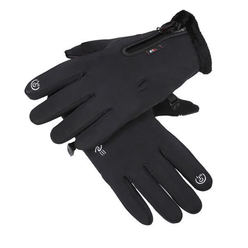 

Autumn And Winter Zipper Outdoor Sports Riding Gloves Warm Windproof Waterproof Gloves Touch Screen Gloves Men And Women Gloves