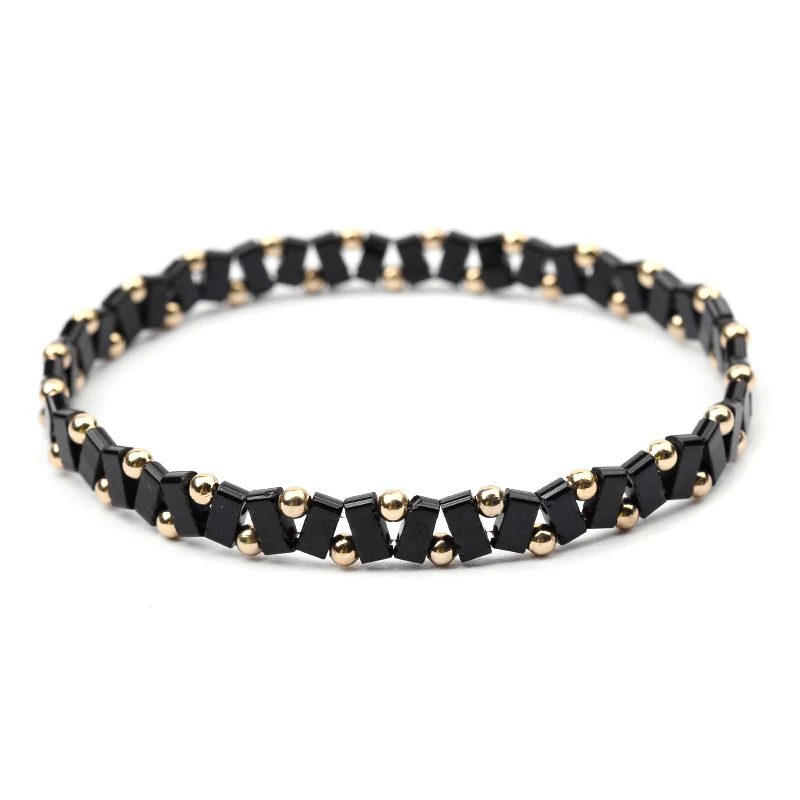 9-Black BOJIU 23 Colors Bohemia Miyuki Tila Beads Bracelets For Women Boho Adjustable Delica Beads Bracelets Lady Gift Joyeria BC352 - Окраска металла: 9-Black