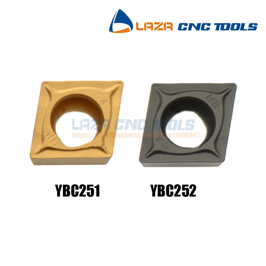 ZCC CCMT09T304-HM YBC251 YBC252 CCMT09T308-HM CCMT120404-HM * 10 шт. Карбид ZCCCT Поворотная вставка из карбида