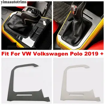 

Black Brushed / Silver Interior Refit Kit For VW Volkswagen Polo 2019 2020 Center Console Gear Shift Box Panel Decor Cover Trim