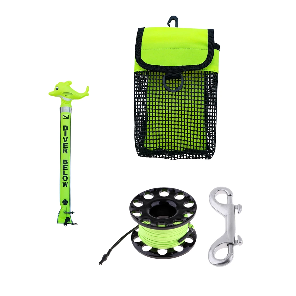 Surface Marker Buoy SMB & Finger Reel & Bag Scuba Diving SMB Storage Bag Cover Protector Equipment for Scuba Diving Snorkeling