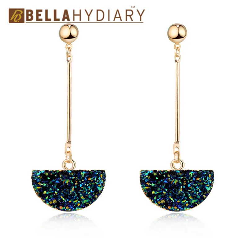 2druzy earrings jewelry Ohrringe bijoux earings earring earing pendientes brinco big earrings vintage jewelry wedding earrings geometric earrings long earrings gifts for women resin earrings korean earrings (9)