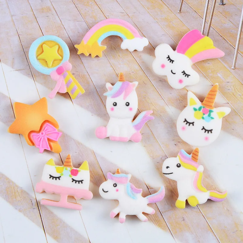 10Pcs/lot Cartoon Animals Ears Flat back Resin Cabochon Scrapbooking Phone Decoration DIY Hair Bows Center Accessories Crafts