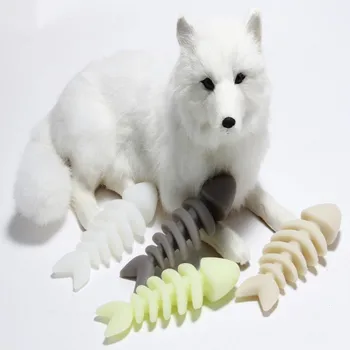 

Luminous silicone pet Molar toy Bite-Resistant Molar Tooth to solve boredom and attract the attention Fish thorn shaped pet toy