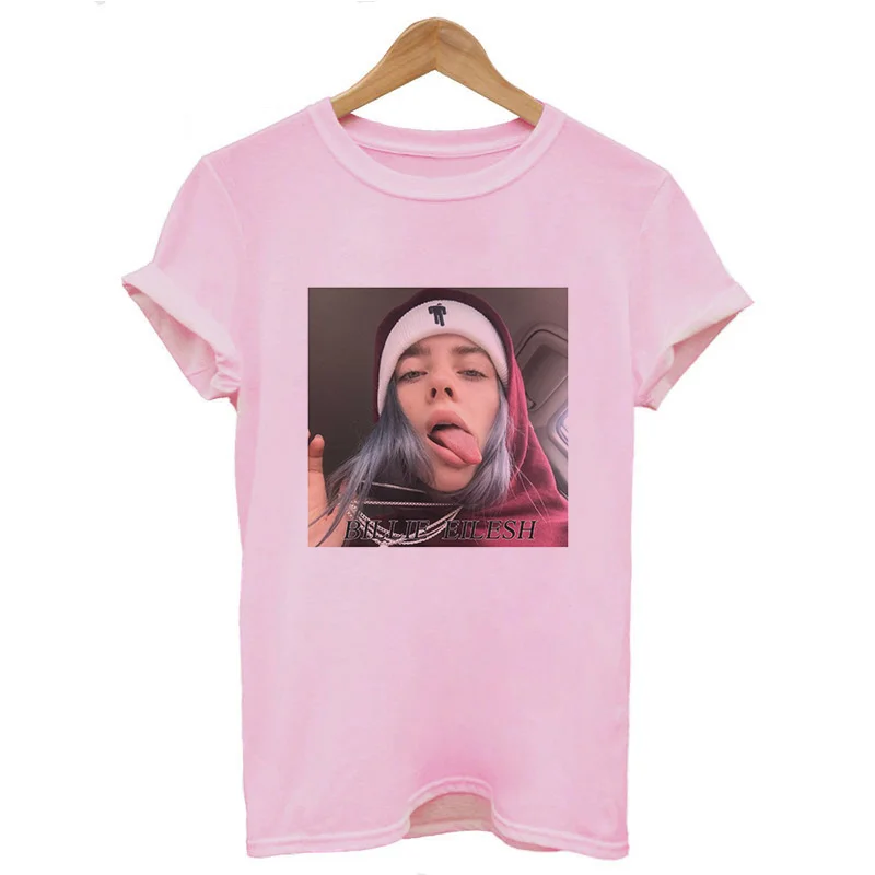 Despise You Go To Hell In Real Life Billie Eilish футболка женская уличная хип-хоп Футболка Harajuku одежда панк Винтажная Футболка - Цвет: 3819-Pink